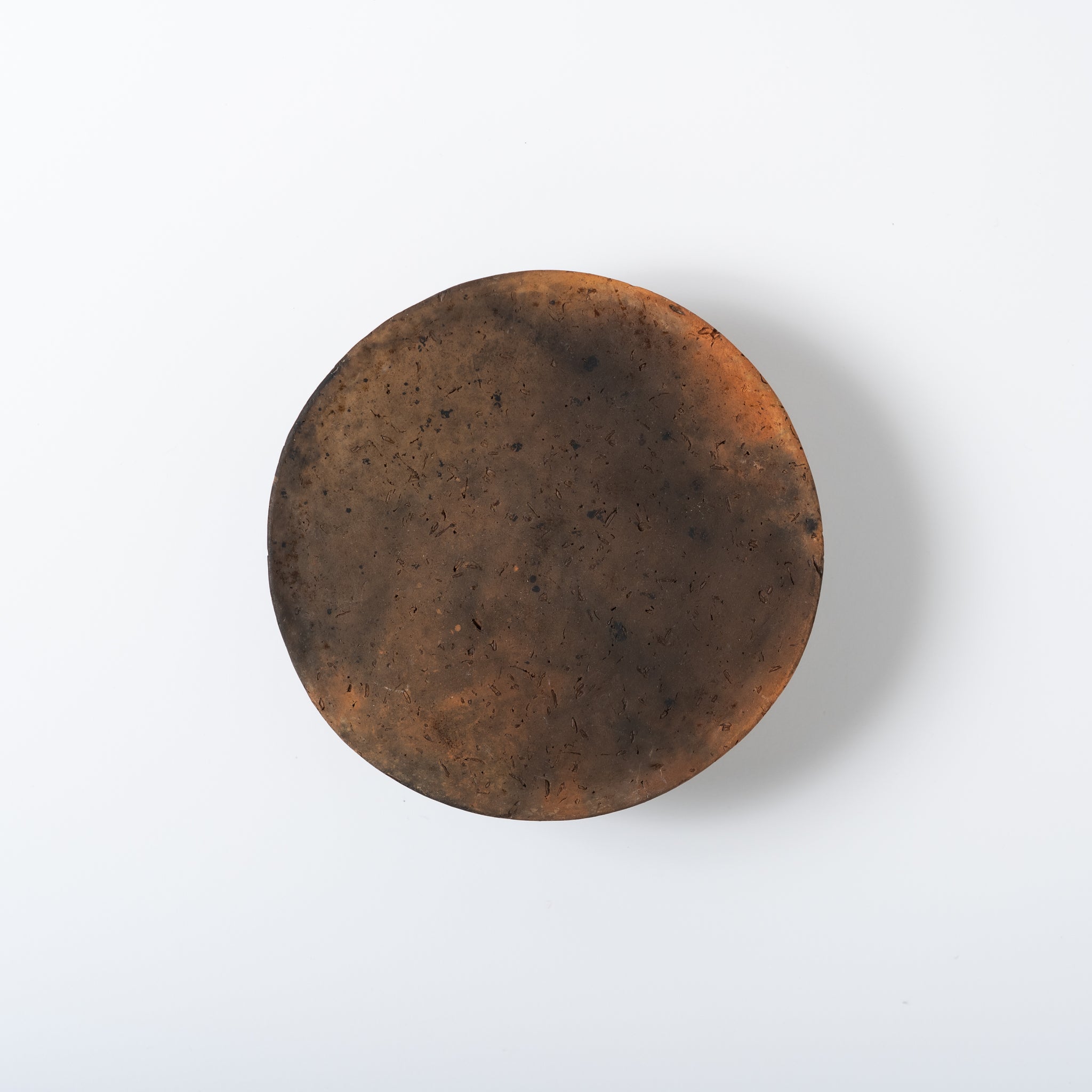 Red Clay and Pig's Blood Glaze Round Plate [C] | Nobuko Konno 