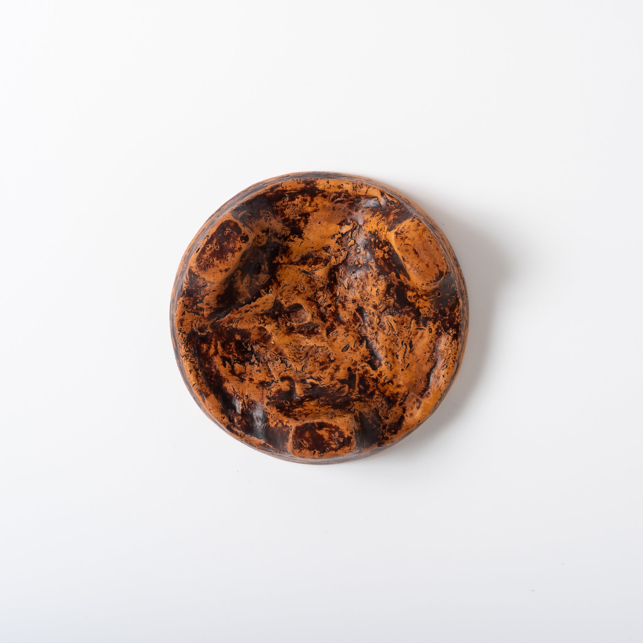Red Clay and Pig's Blood Glaze Round Plate [A] | Nobuko Konno 