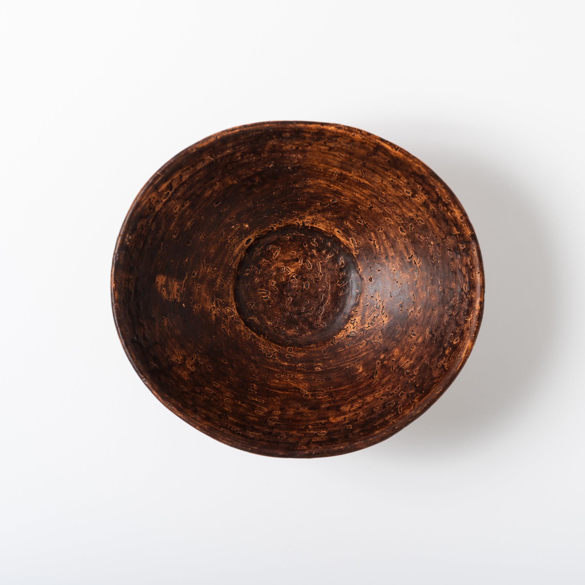 Red Clay and Pig's Blood Glaze Oval Bowl [A] | Nobuko Konno