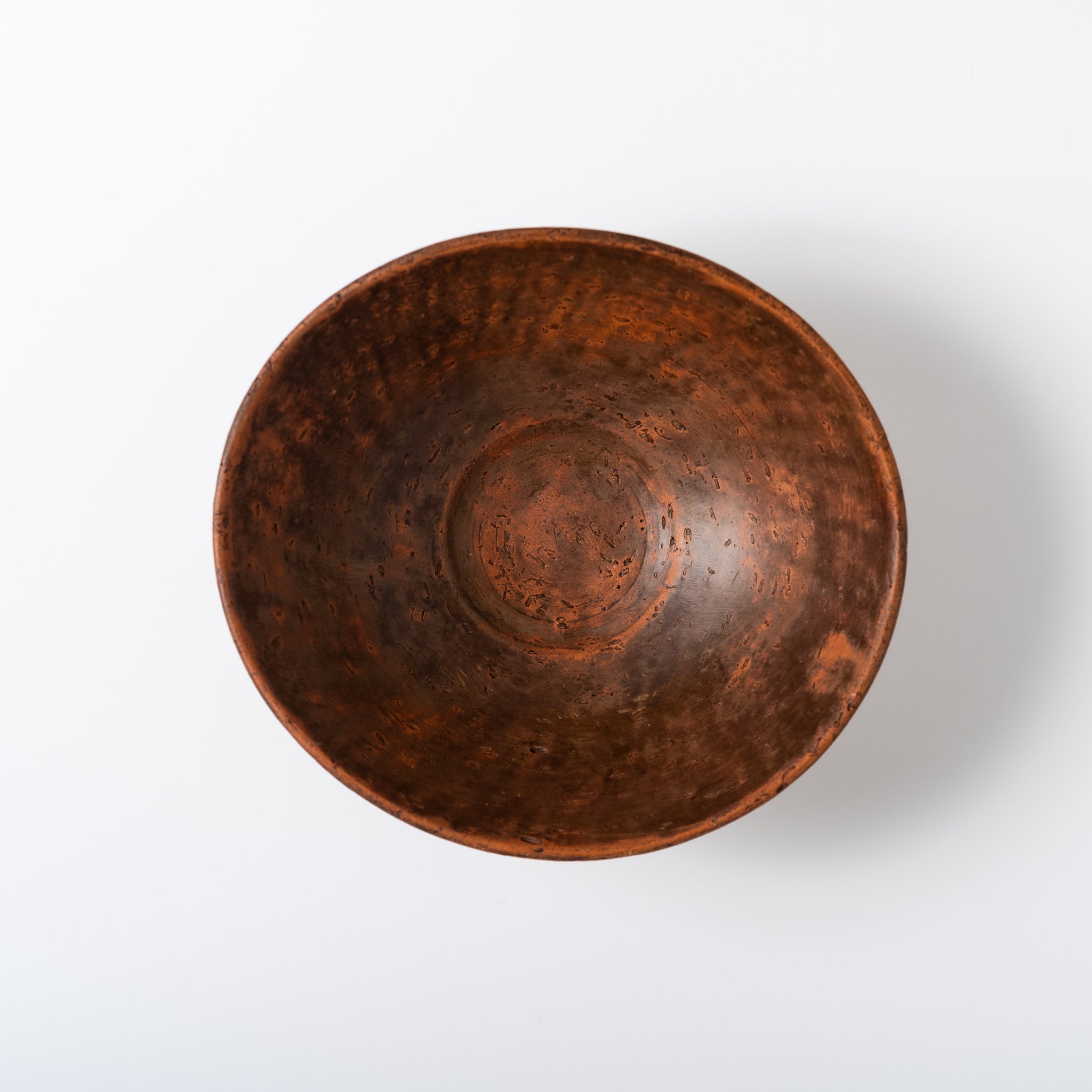 Red Clay and Pig's Blood Glaze Oval Bowl [B] | Nobuko Konno 