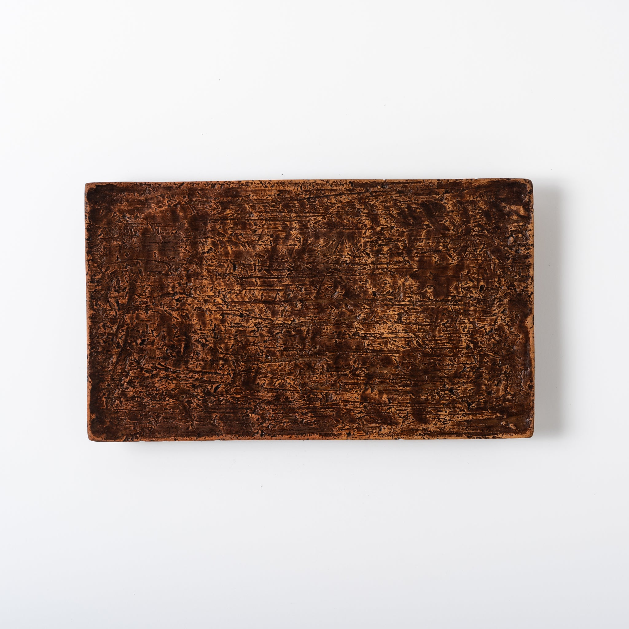 Red Clay and Pig's Blood Glaze Plate [C] | Nobuko Konno 