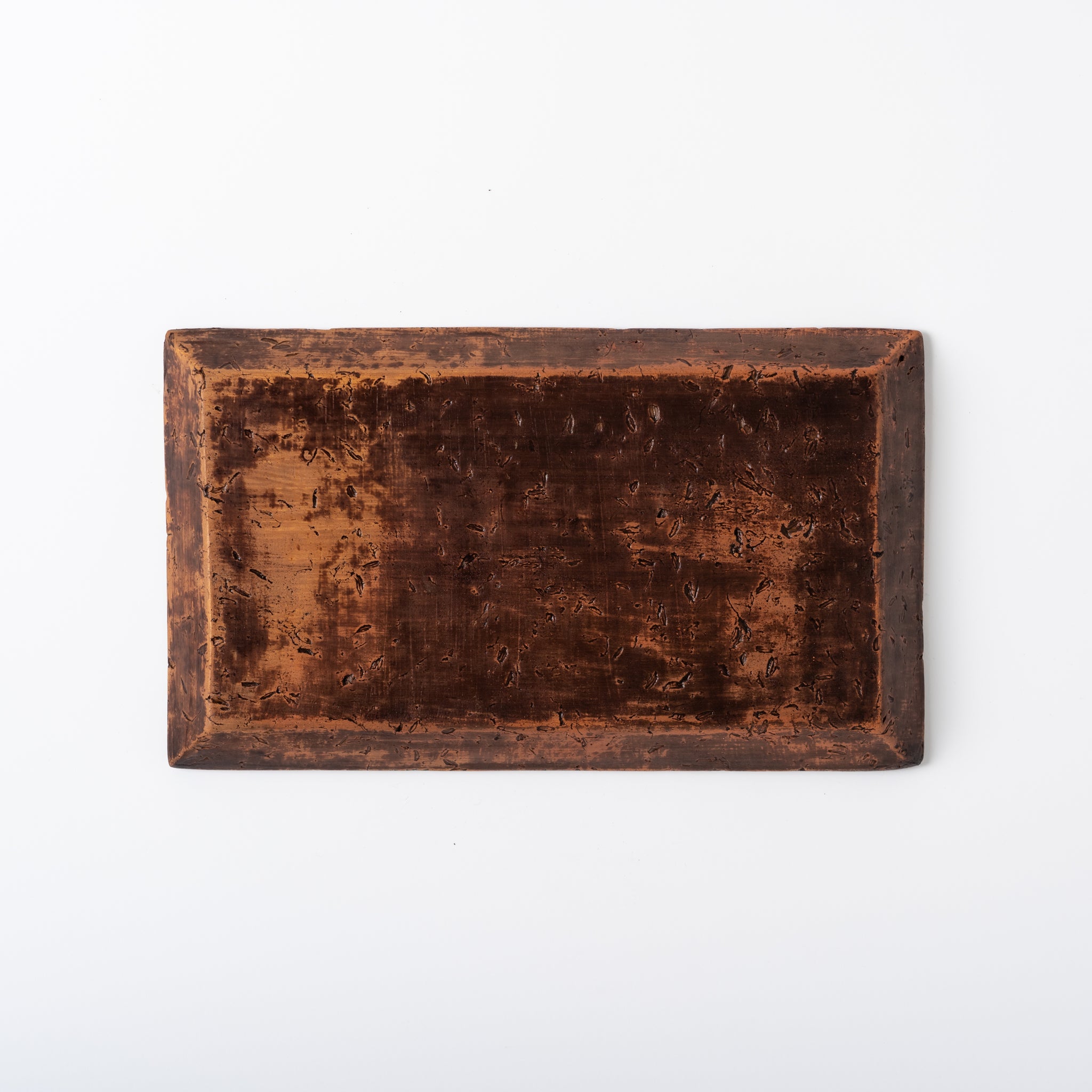 Red Clay and Pig's Blood Glaze Plate [A] | Nobuko Konno 