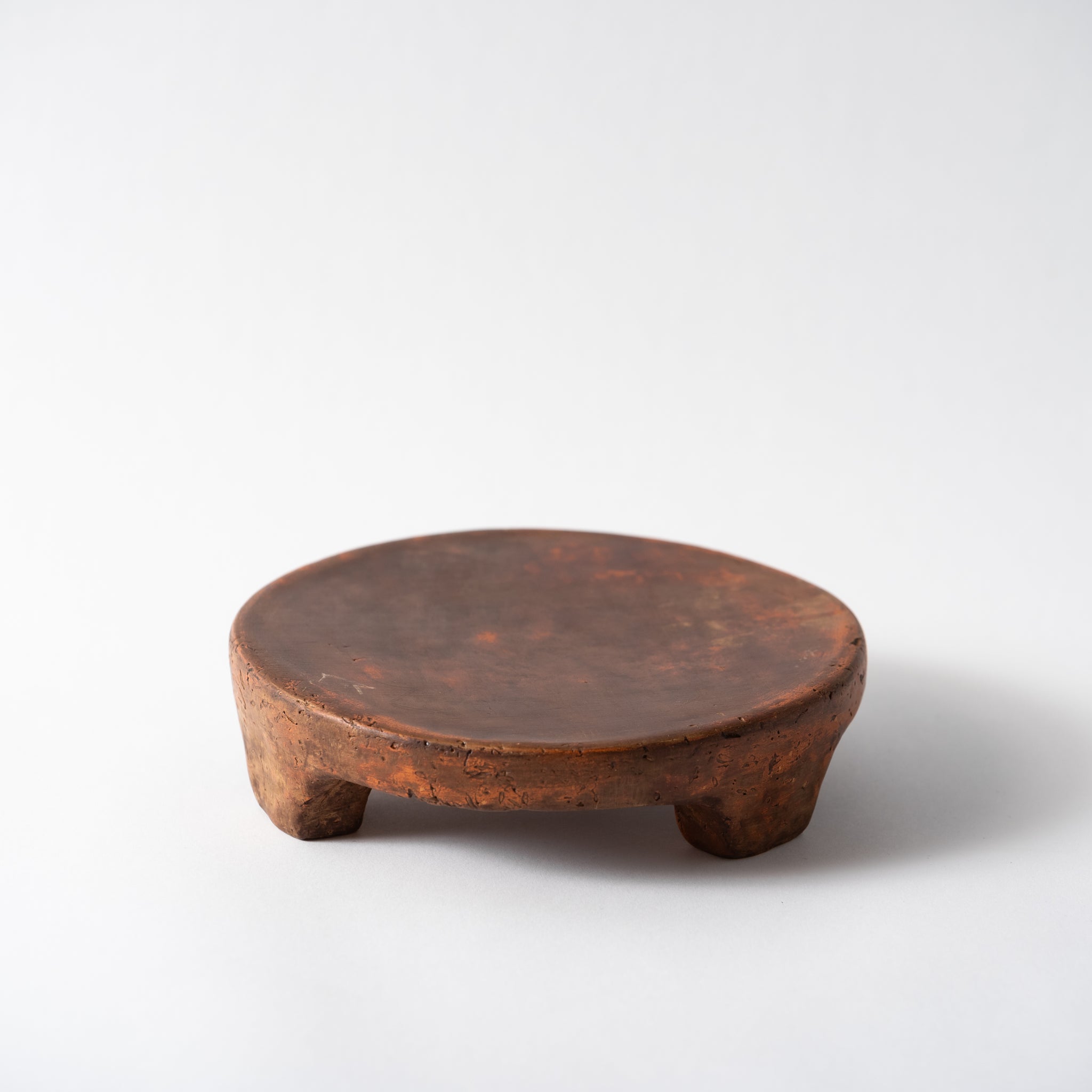 Red Clay and Pig's Blood Glaze Round Plate [B] | Nobuko Konno 