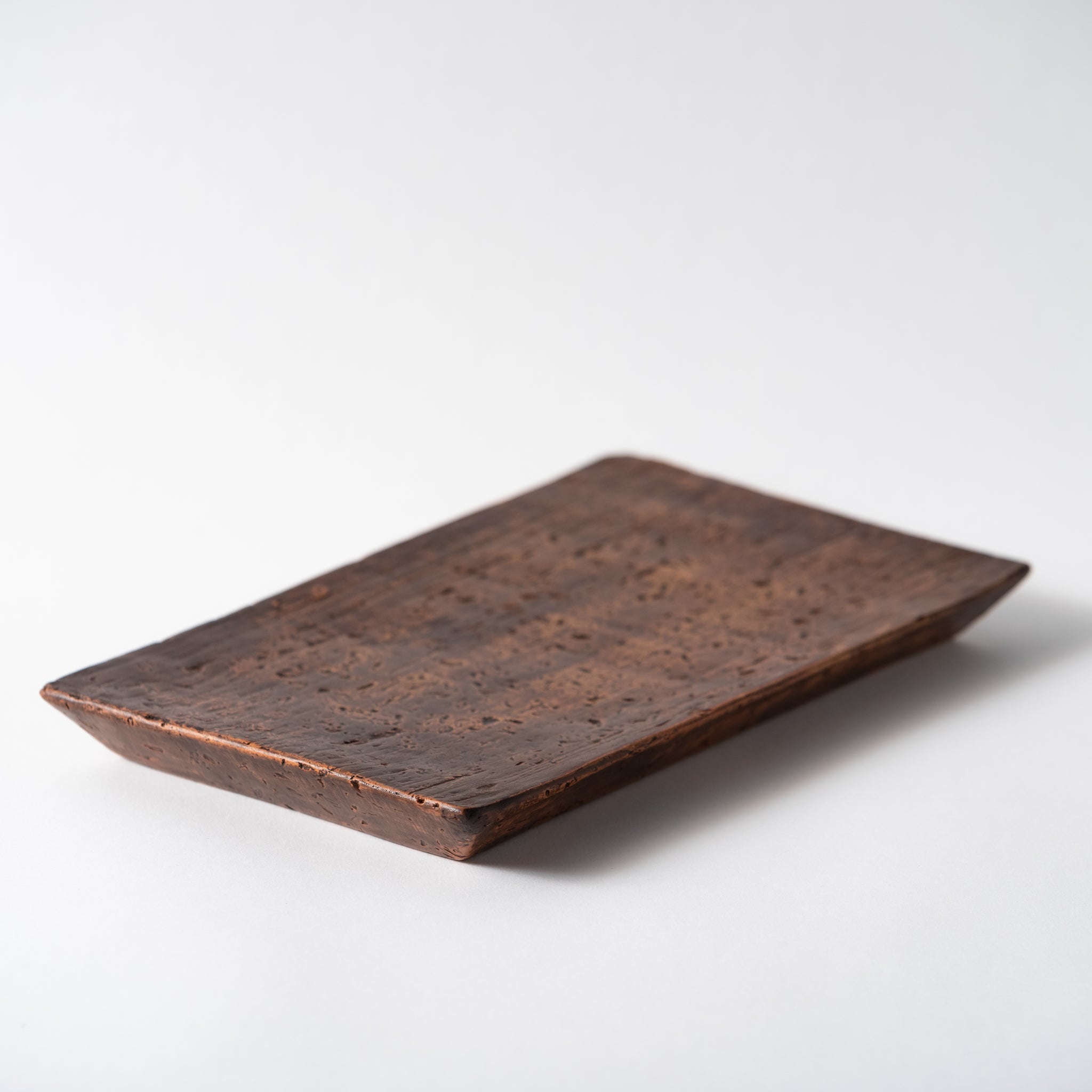 Red Clay and Pig's Blood Glaze Plate [A] | Nobuko Konno 