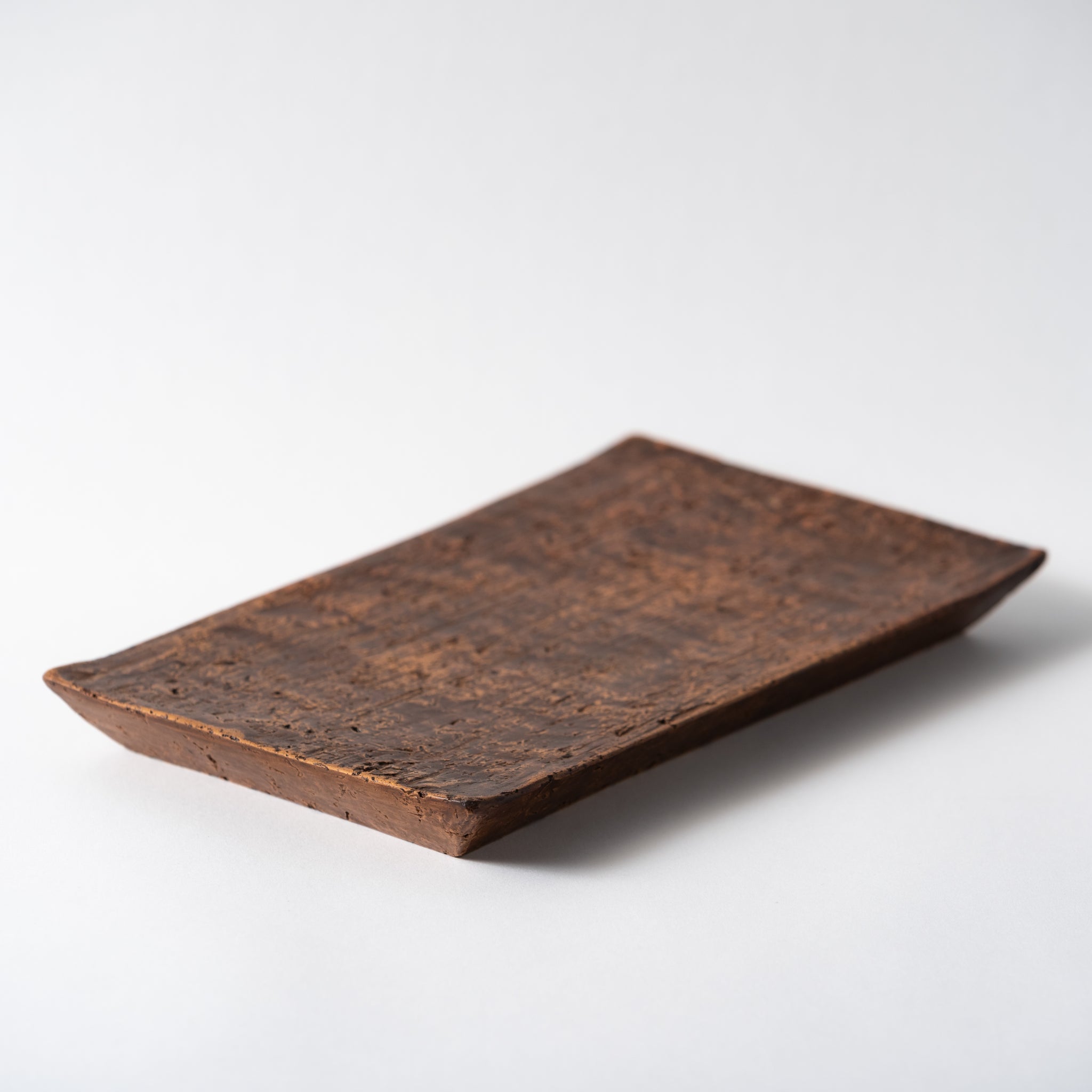 Red Clay and Pig's Blood Glaze Plate [C] | Nobuko Konno 