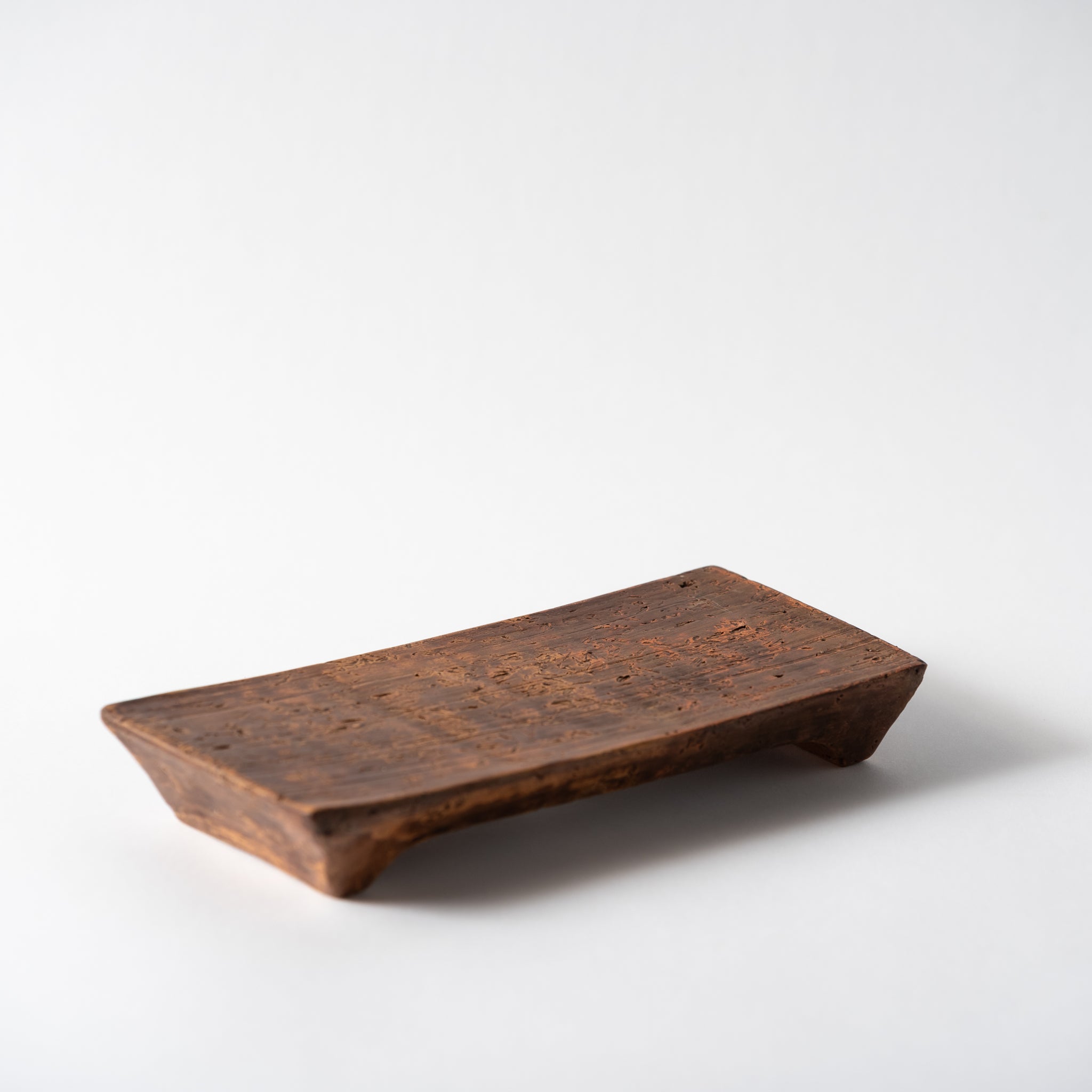 Red Clay and Pig's Blood Glaze Long Plate [B] | Nobuko Konno 