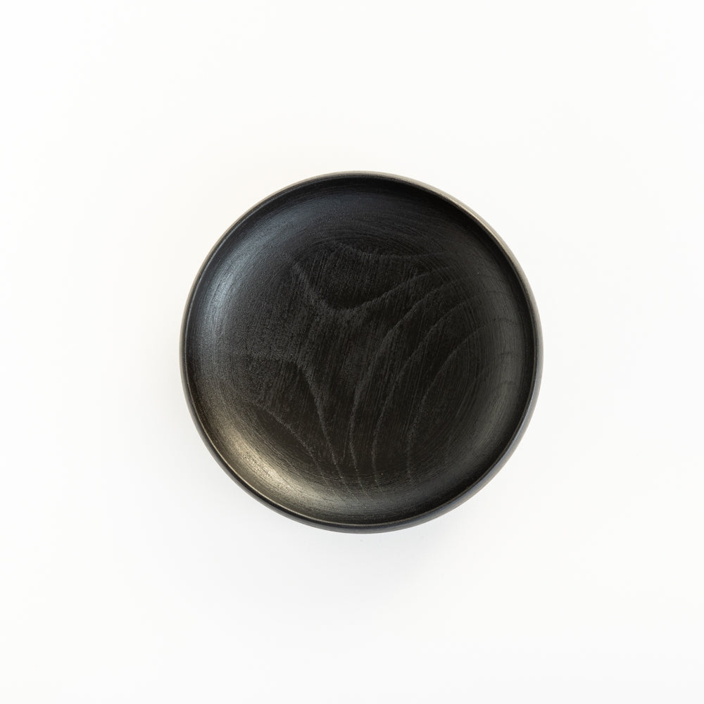 Round Small Bowl Shallow Black｜Yuma Fukuzaki